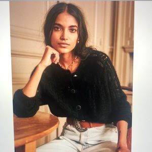 Sezane Back Tonio Jumper Sweater Cardigan